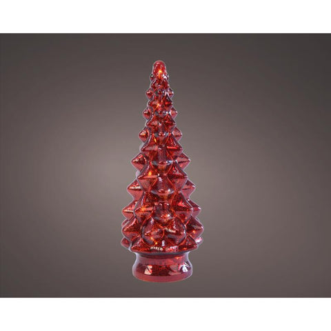 Lumineo LED Red Lighting Christmas Tree 13 in., Pack of 6