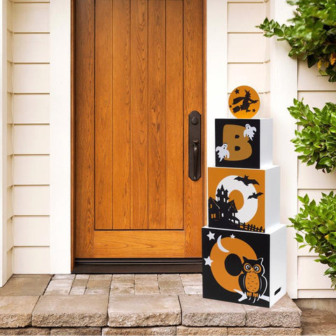 Dyno Holiday Versatile Stacking Boxes 32 in. Porch Sign, Pack of 4