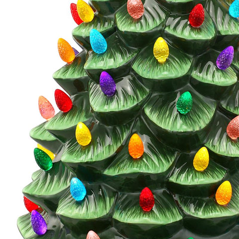 Mr. Christmas LED Green Nostalgic Ceramic Christmas Tree 24 in.