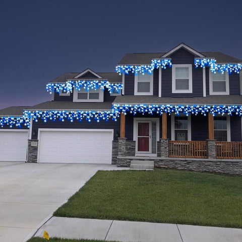 Celebrations Platinum LED T5 Blue/Pure White 100 ct Icicle Christmas Lights 9.5 ft.