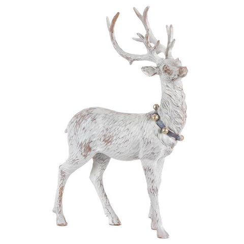 Gerson White Standing Holiday Deer Figurine 12 in., Pack of 8