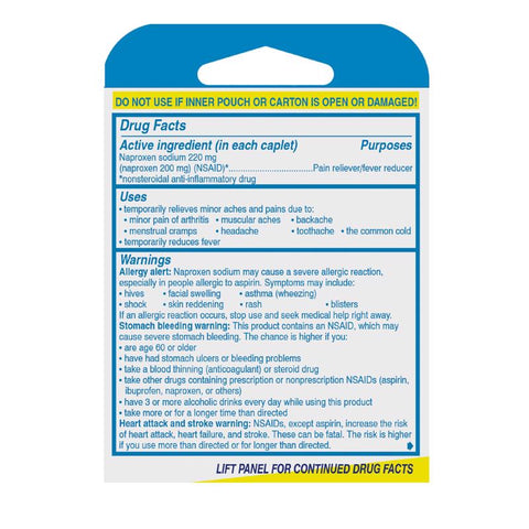 Aleve Drug Store Blue Pain Reliever/Fever Reducer 3 ct, Pack of 6