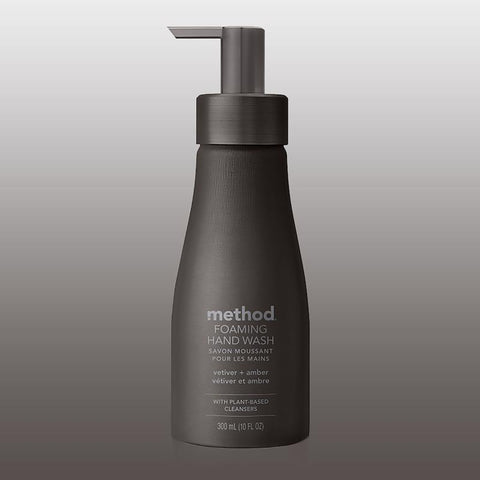 Method Vetiver & Amber Scent Foam Hand Soap 10 oz, Pack of 3