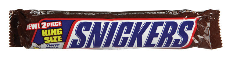 Snickers King Size Milk Chocolate, Peanuts, Caramel, Nougat Candy Bar ...