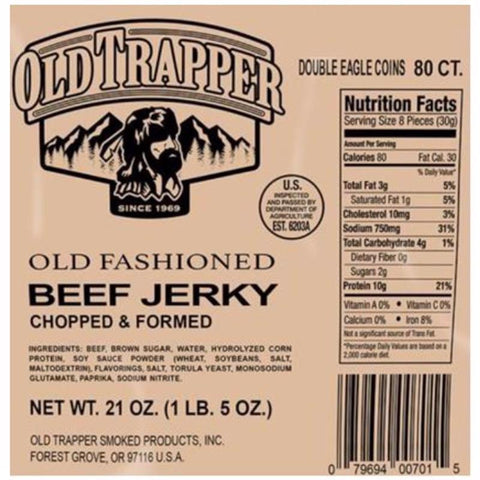 Old Trapper Double Eagles Old Fashioned Beef Jerky 21 oz Pouch