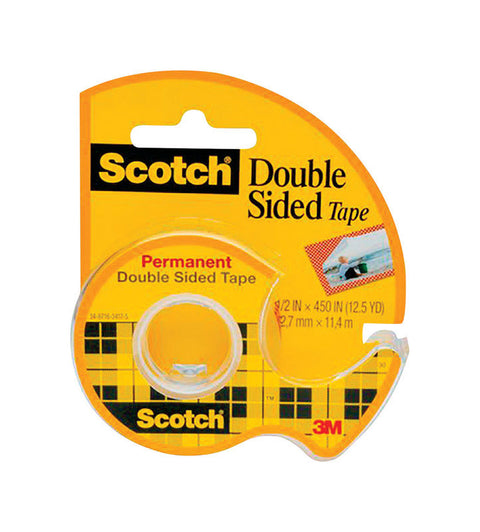 Scotch 1/2 in. W x 450 in. L Double Sided Tape Clear