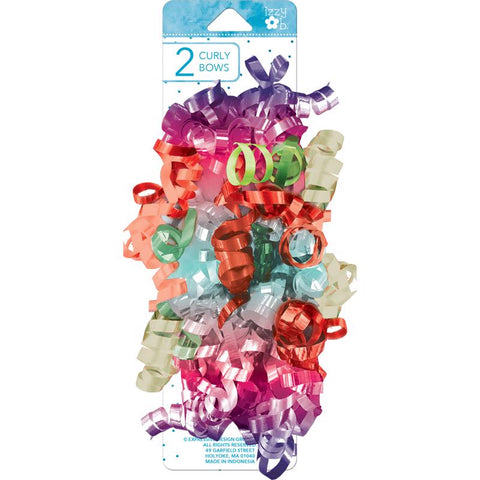 Paper Images Multi-Color Bright Curly Bows, Pack of 6