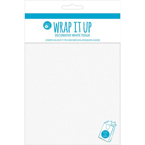 Paper Images White Decorative Tissue Paper, Pack of 6