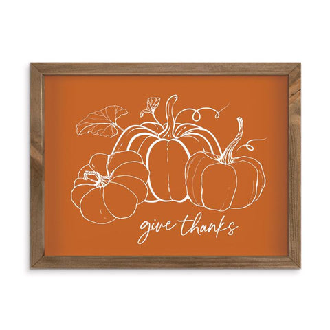 P Graham Dunn 13 in. Pumkin-Give Thanks Wall Decor, Pack of 4
