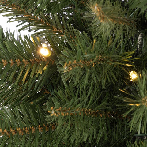Celebrations 2 ft. Slim LED 35 ct Table Tree with Wood Base Color Changing Christmas Tree, Pack of 4