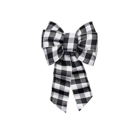 Holiday Trims Assorted Plaid Wired Christmas Bow 14 in., Pack of 12