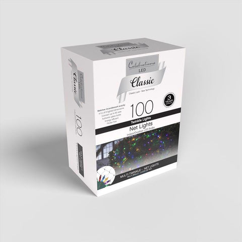 Celebrations Classic LED T5 Multicolored 100 ct Net Christmas Lights 4 ft.
