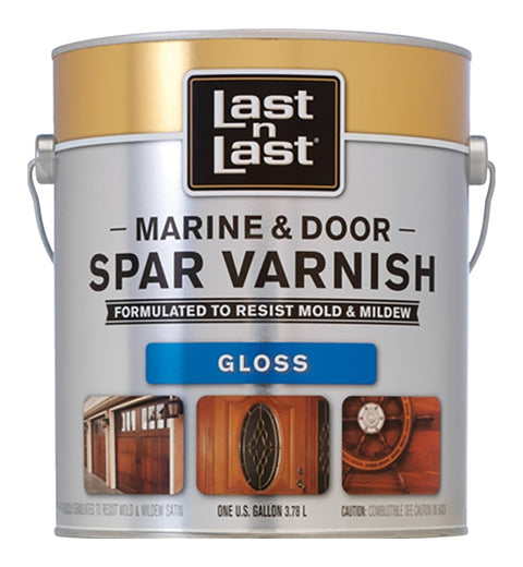 Last n Last 50701 Spar Varnish, Gloss, Amber, Liquid, 1 gal, Pack of 2