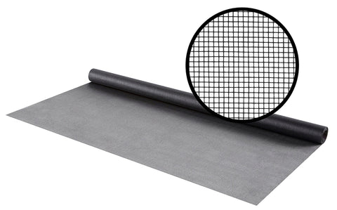 M-D Crystal Clear Series 14128 Screen Mesh, 25 ft L, 36 in W, Fiberglass, Charcoal