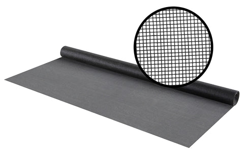 M-D 14154 Screen Mesh, 25 ft L, 4 ft W, Fiberglass, Charcoal