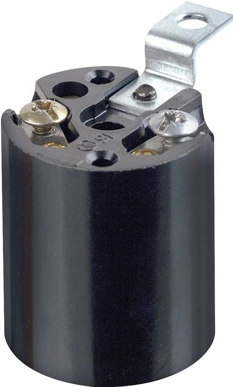 Leviton 3352-F Lamp Holder, 1-Circuit, Keyless, 1.25 in Dia x 1.44 in D Dimensions, 250 V, 660 W