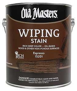 Old Masters 15201 Wiping Stain, Clear, Espresso, Liquid, 1 gal, Pack of 2