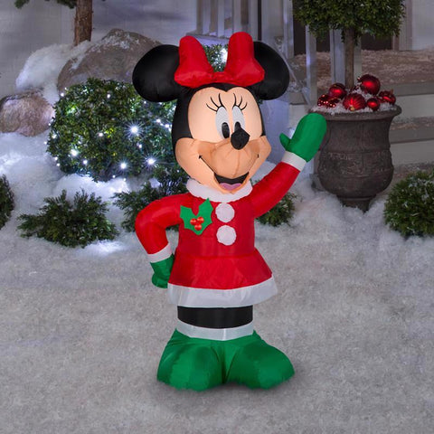 Disney Airblown LED Minnie in Winter Outfit 4 ft. Inflatable