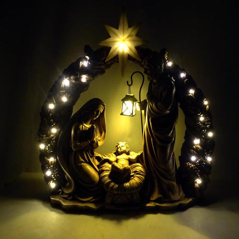 Alpine LED Nativity Scene 25 in. Yard Decor