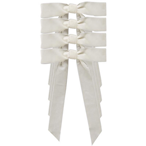 Dyno Ivory Christmas Bow 10 in., Pack of 12