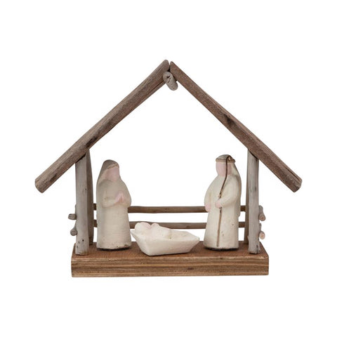 Creative Co-Op Multicolored Mache Nativity Table Decor 7 in., Pack of 4