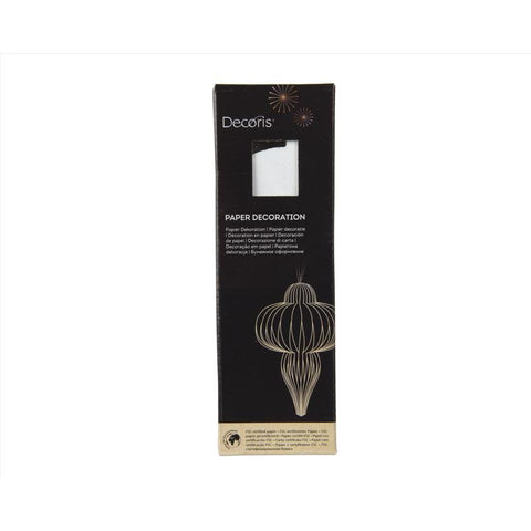 Decoris White Champagne Painted Edge Ornament 8 in.