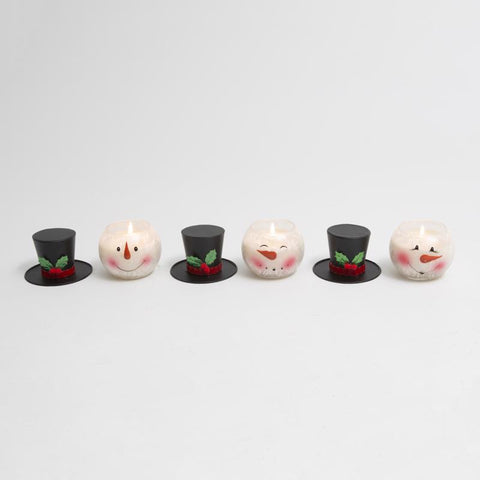 Gerson Multicolored Snowman Wax Christmas Scent Candle, Pack of 12