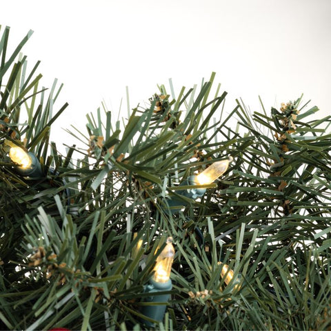 Celebrations 24 in. D LED Prelit Multicolored/Warm White Mixed Pine Rechargeable Wreath