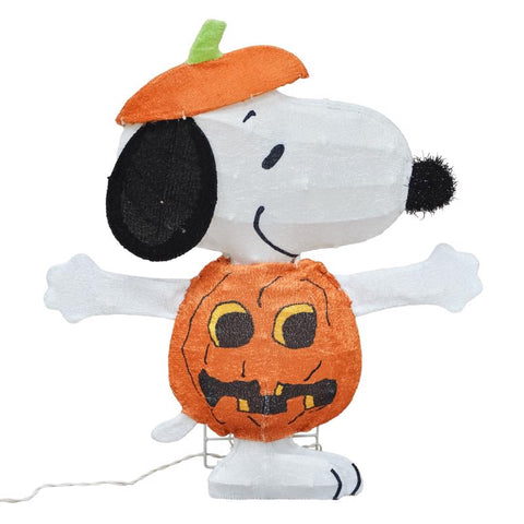 Peanuts 24 in. Prelit Snoopy in Jack-O-Lantern Yard Decor