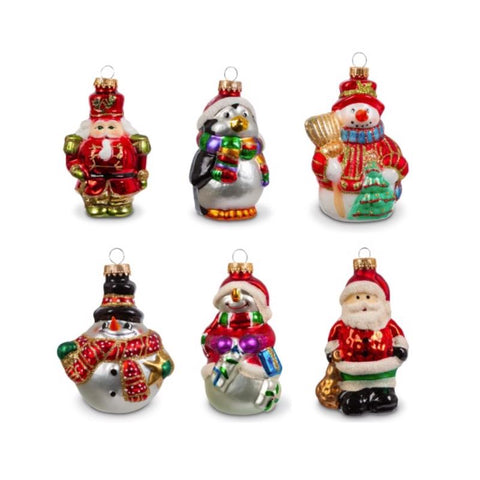 Krebs Multicolored Christmas Figurine, Pack of 24