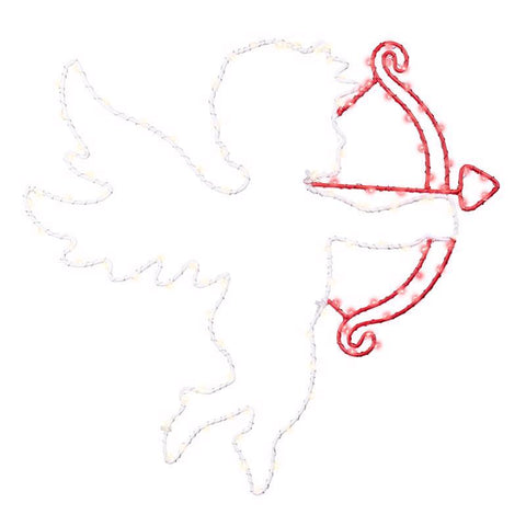 Celebrations Cupid Silhouette Window Decor Metal 1 pk