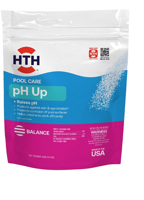 HTH 67058 pH Up, Granular, 4 lb, Pack of 4