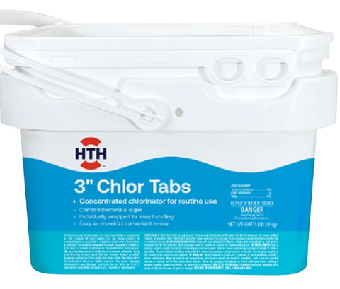 HTH Pool Care 42064 Pool Chemical, 5 lb, Tablet, Chlorine Like, White