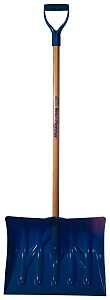 Mount Waldo Plastics 18SFWB Snow Shovel, 18 in W Blade, Ash Handle, Blue