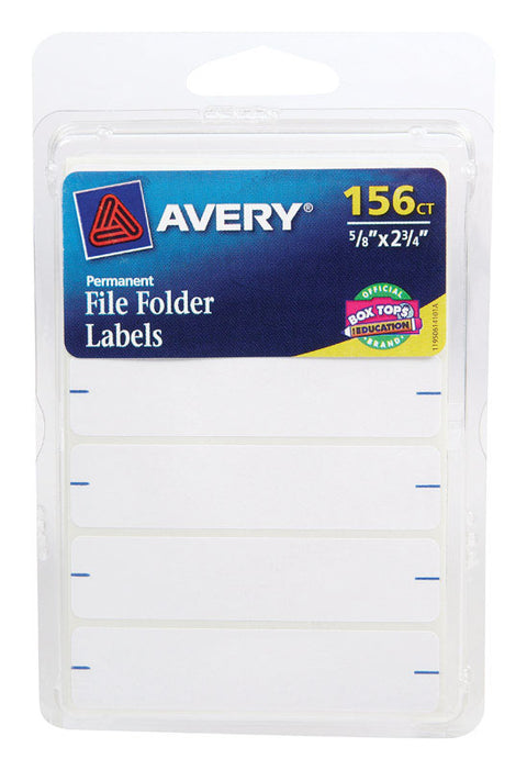 Avery White File Folder Labels 156