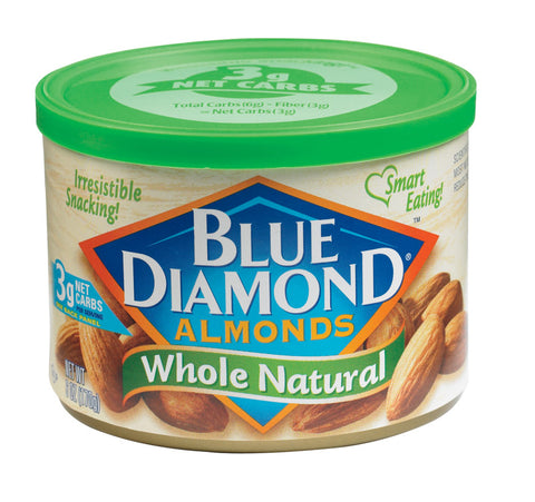 Blue Diamond Whole Natural Almonds 6 oz. Can