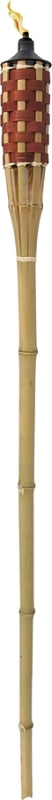 Seasonal Trends Y2568 Bamboo Torch, 60 in H, Bamboo, Fiberglass, and Metal, Brown, Natural Bamboo Finish