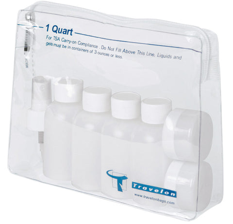 Travelon Bag with Plastic Bottles 3 7 pk