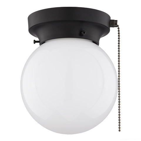 Boston Harbor OG24006 Ceiling Light, 1-Lamp, CFL, Incandescent, LED Lamp, Matte Black Fixture