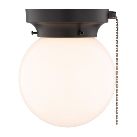 Boston Harbor OG24006 Ceiling Light, 1-Lamp, CFL, Incandescent, LED Lamp, Matte Black Fixture