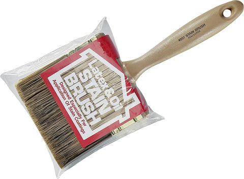 Wooster 4054-4 Paint Brush, 4 in W, Flat Brush, 2-11/16 in L Bristle, China/Polyester Bristle, Beaver Tail Handle