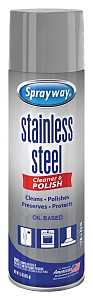 Sprayway SW841RETAIL Cleaner and Polish, 15 oz Can, Liquid, Lemon, Clear