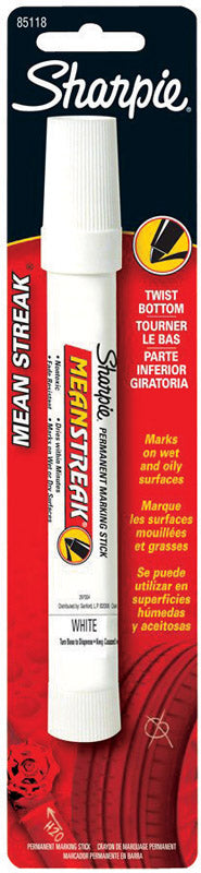 Sharpie Mean Streak White Bold Tip Permanent Marking Stick 1 pk, Pack of 6