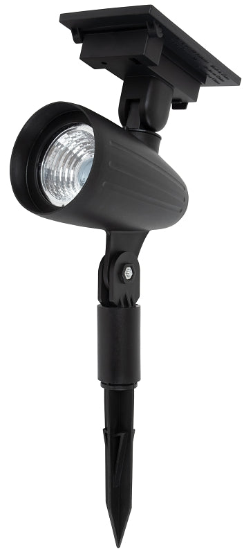 Boston Harbor 26078 Solar Spotlight, NI-Mh Battery, AA Battery, 1-Lamp, Plastic Fixture, Black, Battery Included: Yes, Pack of 6
