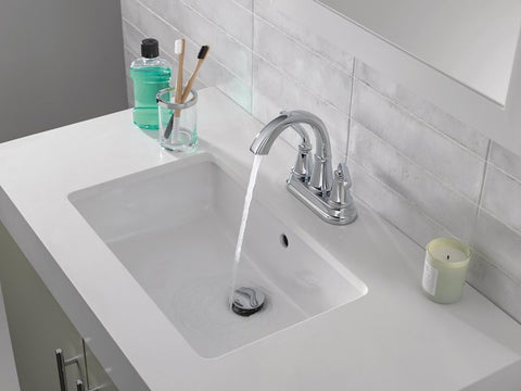 Delta Geist 25864LF Bathroom Faucet, 1.2 gpm, 2-Handle, 3-Faucet Hole, Chrome, 4 in Faucet Centers