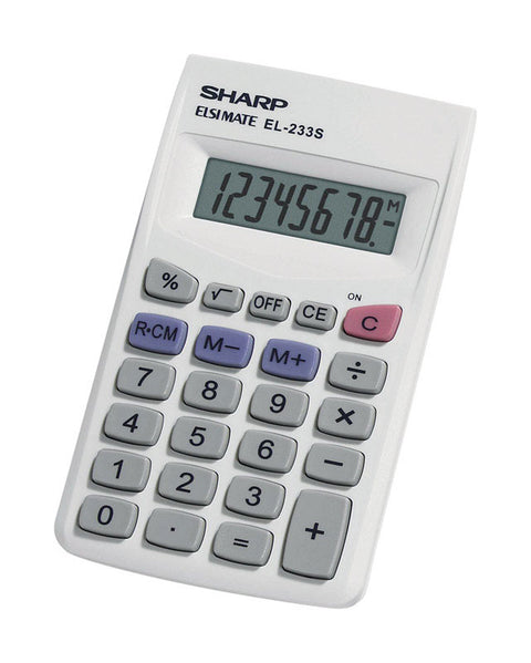 Sharp Hand-Held Calculator Hand-Held 8 Liquid Crystal Display