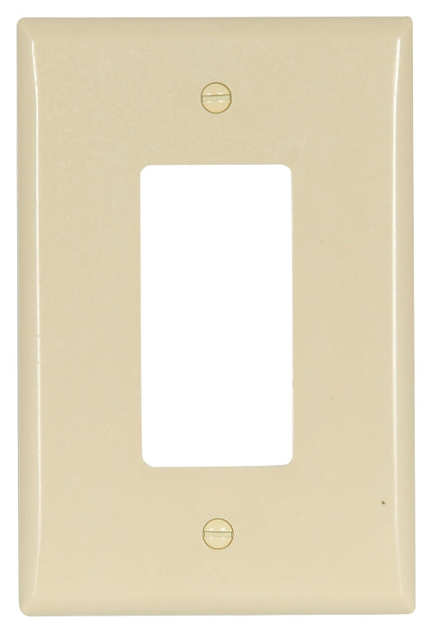Eaton Wiring Devices 2751V-BOX Wallplate, 3-1/2 in L, 5-1/4 in W, 1 -Gang, Thermoset, Ivory, High-Gloss, Pack of 10