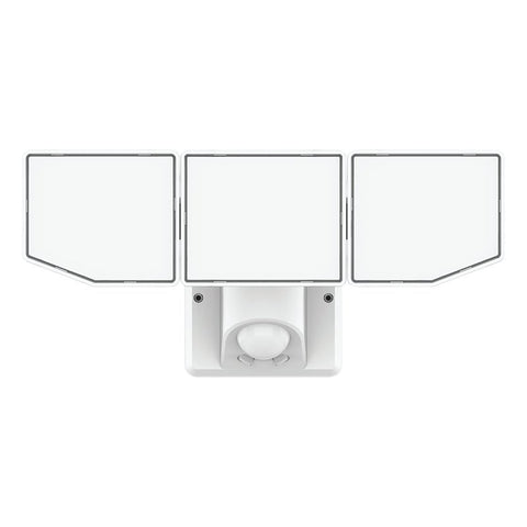 BELL LINK CL-SLM4KACW-3H 3-Head Security Light, 120 V, 35 W, LED Lamp, Daylight/Warm White, 4000 Lumens, White Fixture