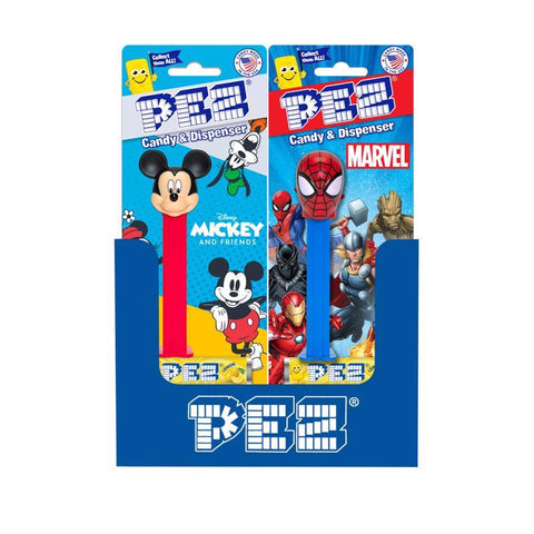 PEZ Favorites Assorted Candy and Dispenser 1.87 oz, Pack of 12