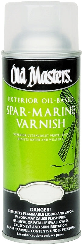 Old Masters 92410 Spar Marine Varnish, Gloss, Liquid, 13 oz, Aerosol Can